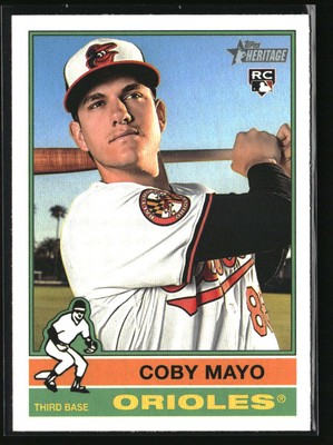 2025 Topps Heritage Coby Mayo RC Flipped Bat Variation SSP #340