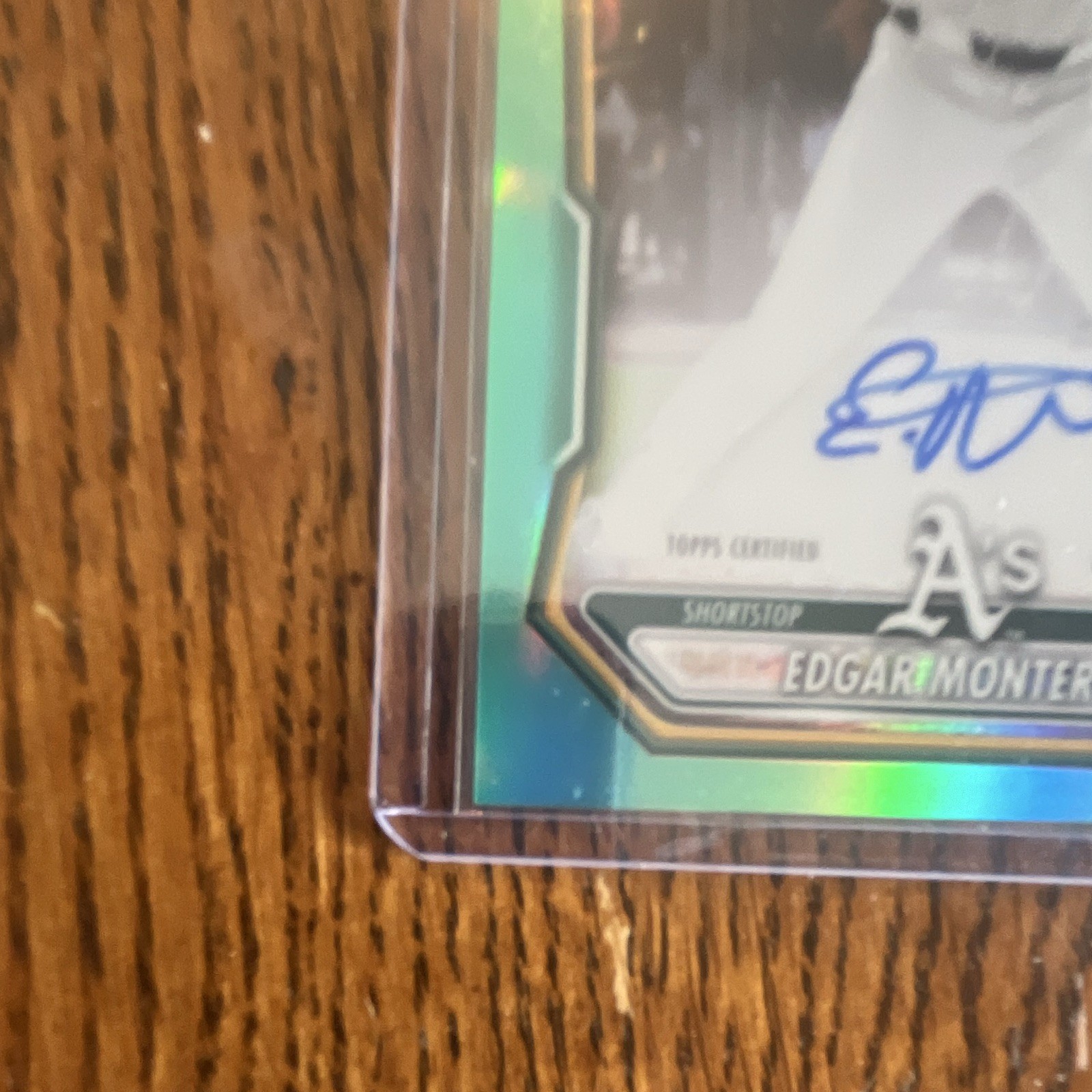 Topps 2026 Bowman Chrome Prospect Autos Edgar Montero CPA-EM Aqua /125 RC view 6