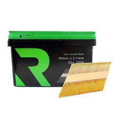 RIKA 90 x 3.1mm Collated Nails Galvanised Smooth 34 Deg 2000pk (No Fuel) 1st Fix
