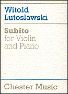 Subito for Violin and Piano Sheet Music Witold Lutoslawski NEW 014019676