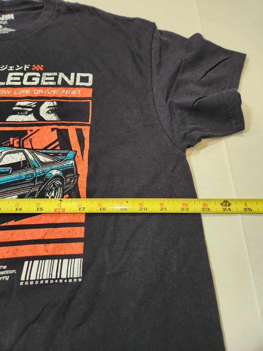 Street Legend Slow Life Drive Fast Yujin  Black T-Shirt XL View 4
