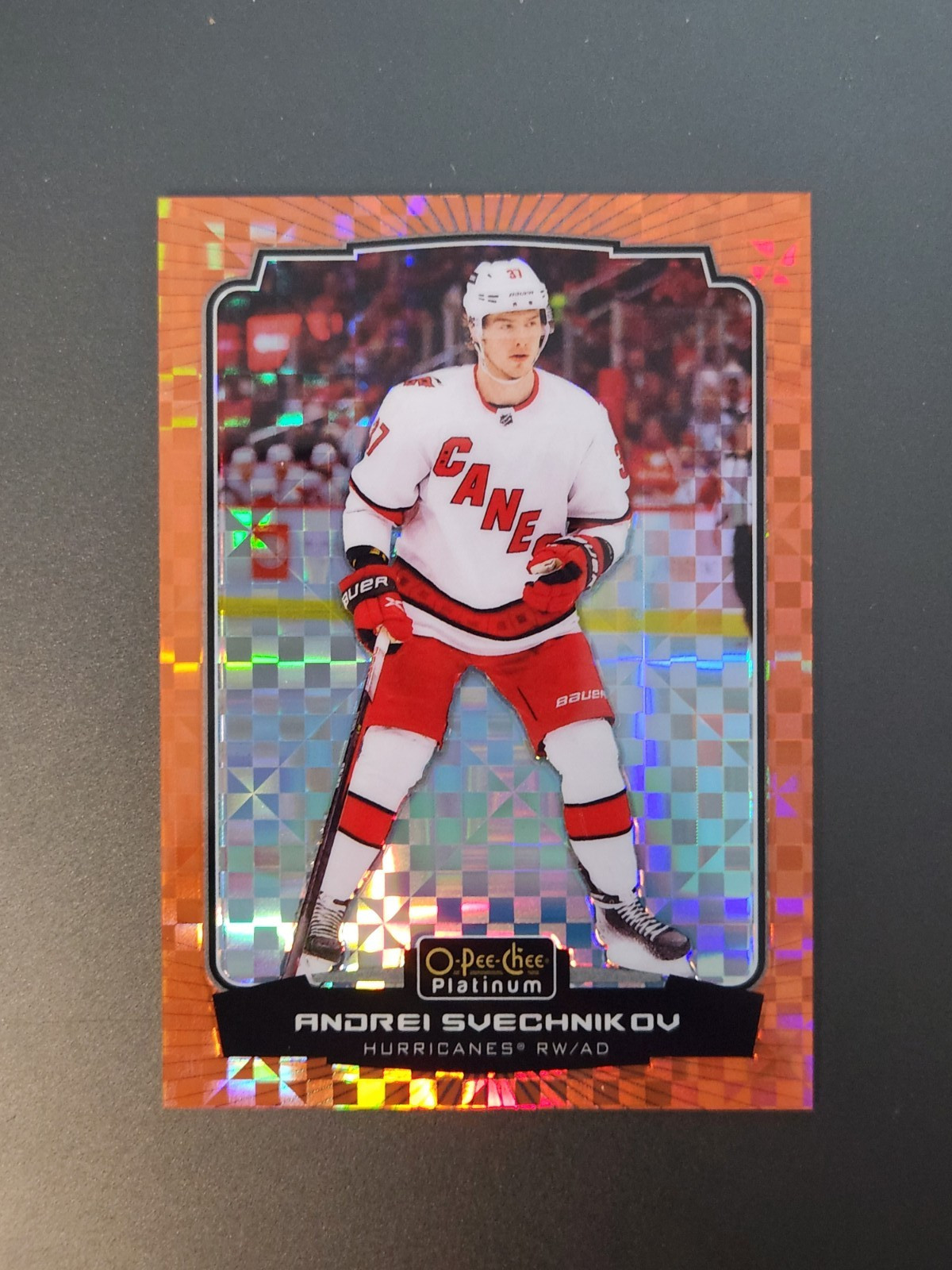 2022-23 O-PEE-CHEE PLATINUM  ORANGE CHECKERS ANDREI SVECHNIKOV#35 SER#/25