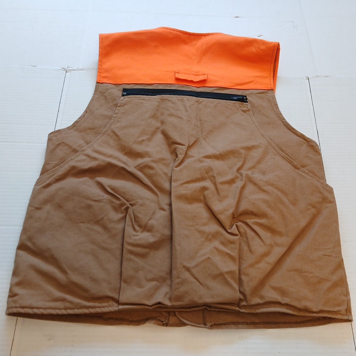 Vintage Woolrich Vest Mens Large Outdoor Utility Hunting Orange Pocket Fishing View 6