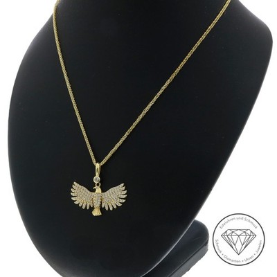 SONDERAKTION WERT 1.270,- Phoenix Anhänger + Zopf-Kette 585 Gold 14k 14 KT XXYY