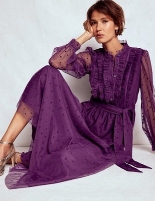 aurora flowy belted maxi dress Aurora Pleated Maxi Dress