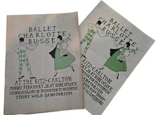 antique STONY WALD SANATORIUM fund raiser BALLET CHARLOTTE RUSSE ritz carlton