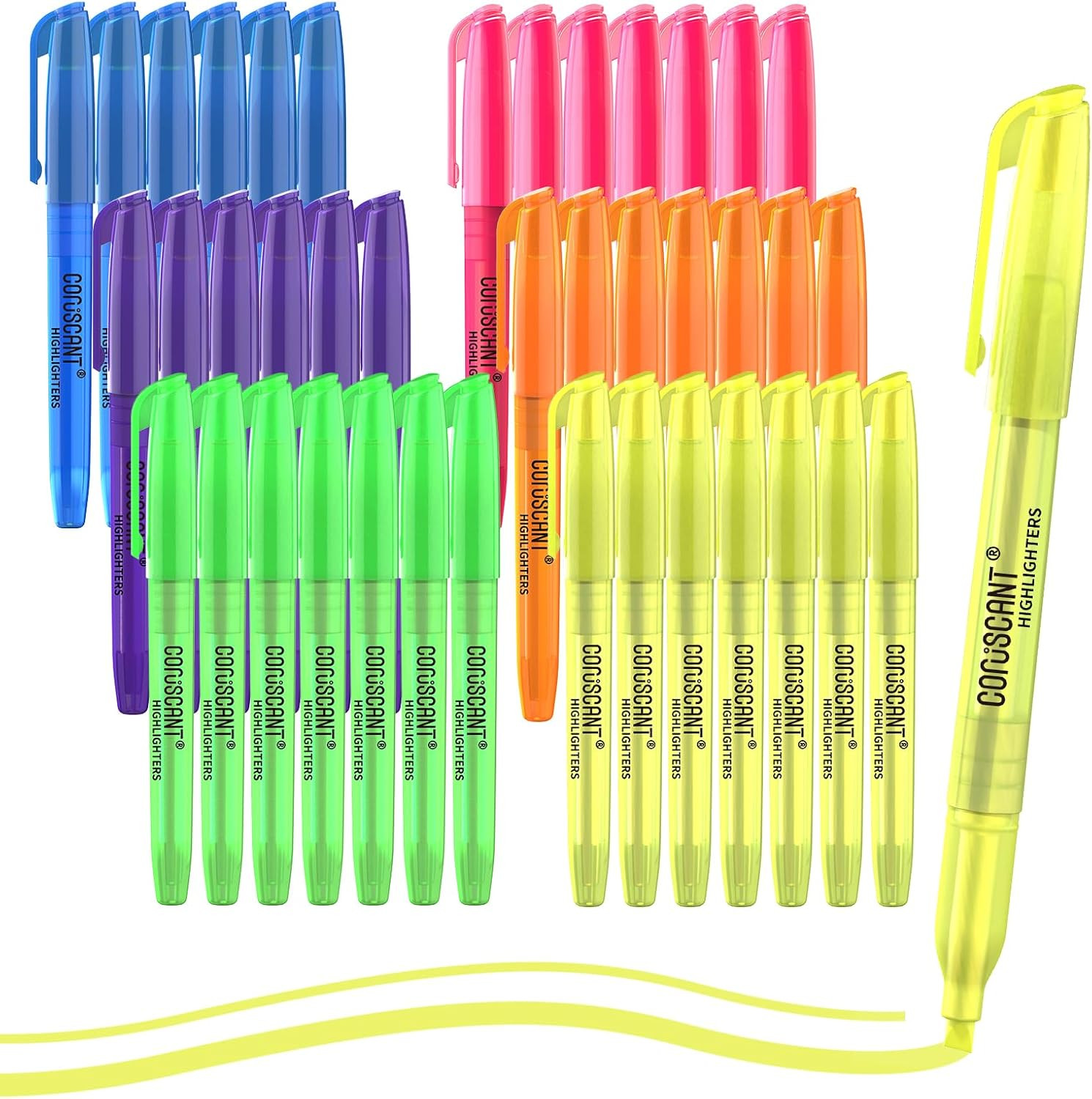 - 36 Pack Color Highlighter, Color Transparent Visible Fluor