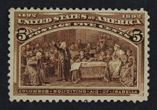 CKStamps: US Stamps Collection Scott#234 5c Columbian Unused NG