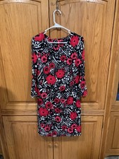 Women’s Tommy Hilfiger Dress. Size 8. 3/4 Sleeve Midi. Floral Elegant. NWOT.