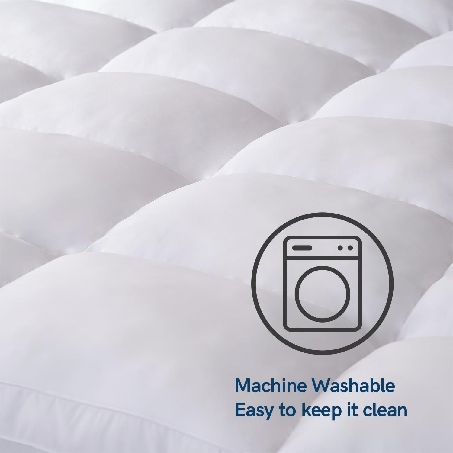 Queen Mattress Topper for Back Pain, Extra Thick Mattress Pad Cover, Plush Soft