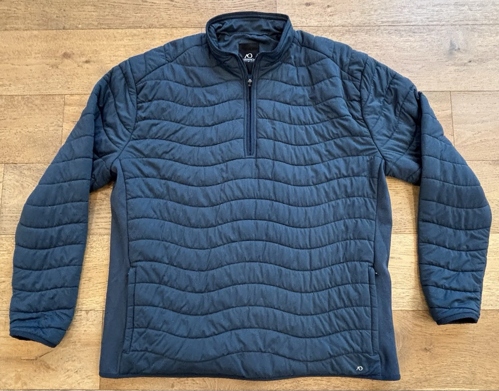 AndersonOrd Corlys Quarter 1/4 Zip Pullover Puffer Jacket Navy Blue Size XXL 2XL