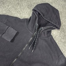 Athleta Jacket Womens Small Cozy Karma Hoodie Drawstring Pockets Black Full Zip