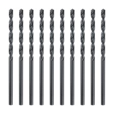 3/32" M35 High-Speed Steel HSS Twist Drill Bits with 3/32" Round Shank, 10pcs