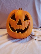 1993 Trendmasters Halloween Foam Blow Mold Pumpkin Jack O Lantern 10"