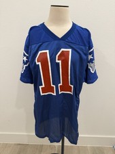 Vintage 1990s Wilson NFL New England Patriots Drew Bledsoe Jersey Size Large Men