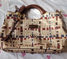 Piero Guidi Borsa a mano donna borsa a tracolla marrone panna