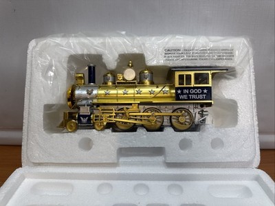 SEE VIDEO- Bradford Exchange Steam Loco Hawthorne Village - SILVER DOLLAR - COA