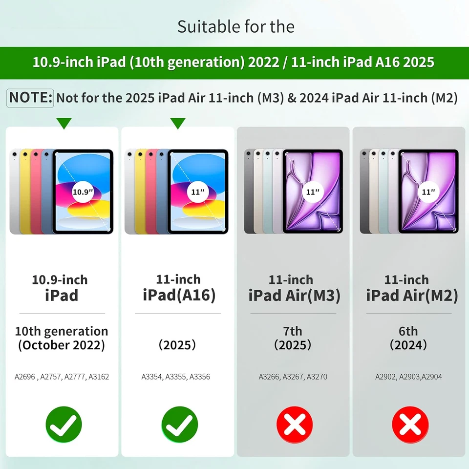 Custodia Cover Compatibile Con Ipad 11A Generazione (A16) 11" (2025) / Ipad 10A - Immagine 3 di 4