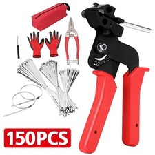 150pcs Metal Zip Ties Stainless Steel Cable Tie Gun Heavy Duty Tool Set 150pcs Metal Zip Ties Stainless Steel Cable Tie Gun Heavy Duty Tool Set