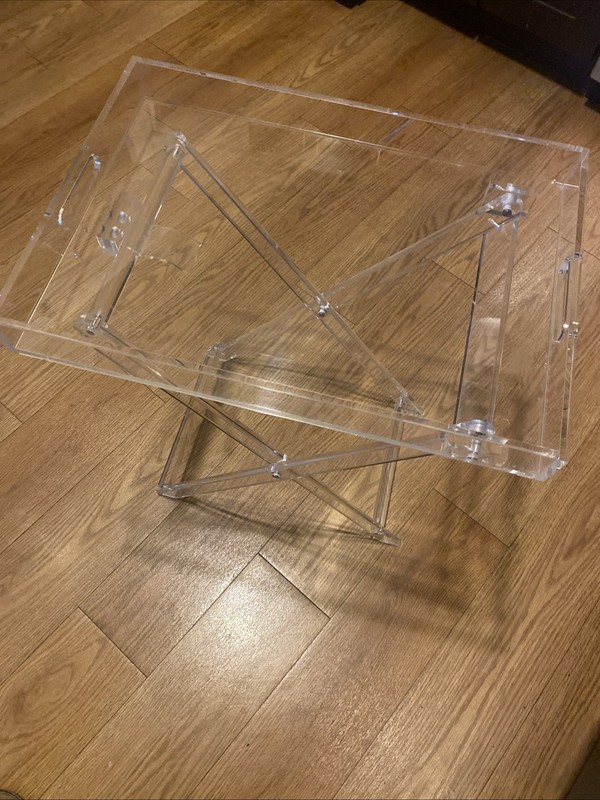 Mid Century Modern Lucite Folding Tray Table