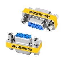 DB9 Female to Female Mini Gender Changer Coupler Adapter Connector Pack of 2 VG