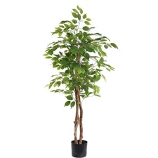60'' Tall Artificial Tree Fake Ficus Indoor Silk Plant Large Potted Home Deco...