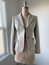 Banana Republic Blazer Stone Beige Fitted 2-Button NWT Size 0