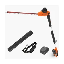 GARCARE Pole Hedge Trimmer Cordless-Hedge Clippers 20V 4.0Ah Li-ion Battery E...