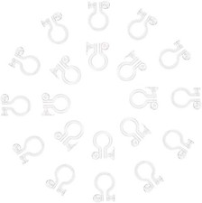 100 Pcs 2 Sizes Clear Plastic Clip-on Earring Converter Component Fit