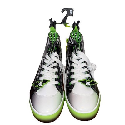 Beetlejuice Ground Up Its Show Time  High Top Sneakers size 9 Lydia Deetz