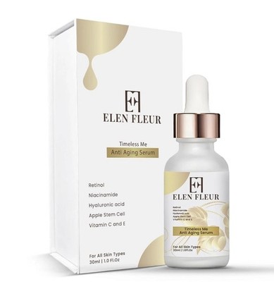 Elen Fleur Anti Aging Serum 30ml Retinol Hyaluronic Acid Vitamin C E Timeless Me