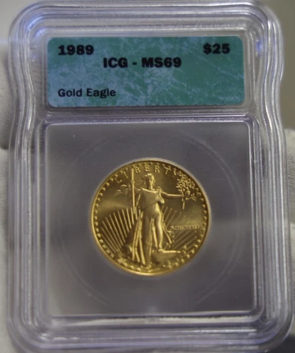 1989 US Gold Eagle 1/2 oz. $25 Better Date ICG MS69