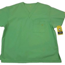 WonderWink Origins Woman Size XL Green Scrubs Uniforms Shirt V-Neck NWOT