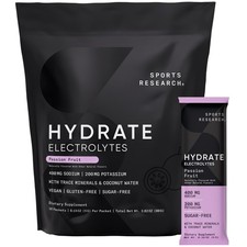 Electrolyte Powder Packets Passion Fruit Flavor Hydration  Recovery Boost