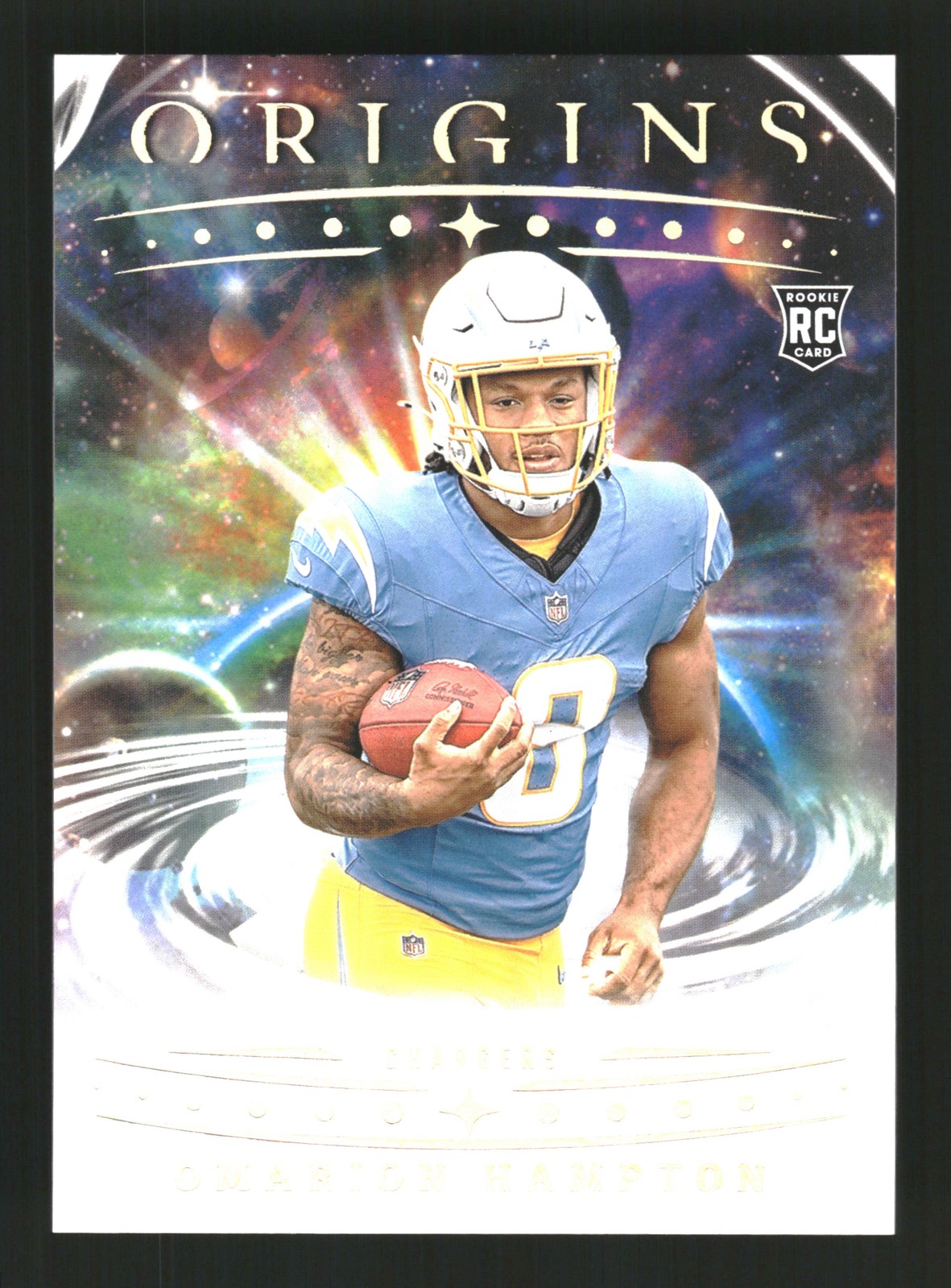 Omarion Hampton 2025 Panini Origins #134 Los Angeles Chargers
