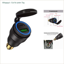 iMESTOU Aluminium 30W USB C Ladeger&auml;t f&uuml;r Motorr&auml;der
