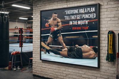 Mike Tyson Boxing Quote Poster   Inspirational Gym Wall Art Print