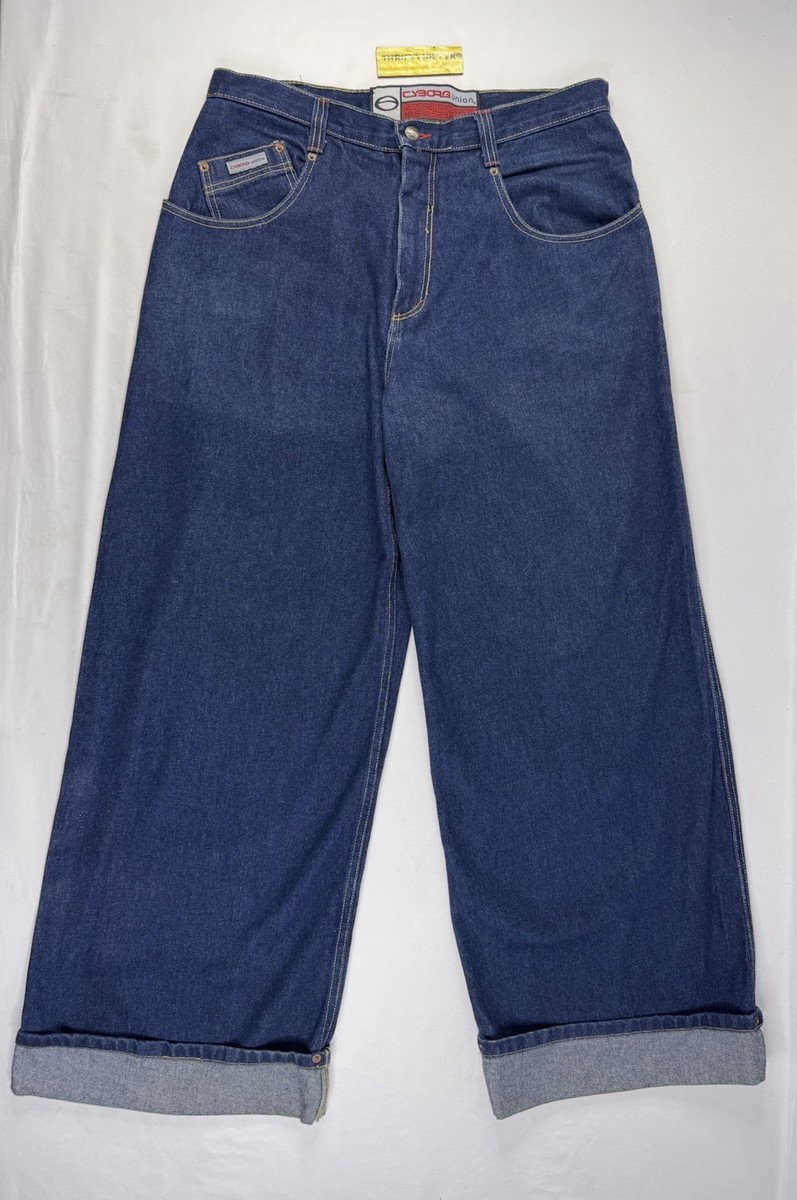 VTG Karl Kani Jeans Mens 36x32 Cyborg Relaxed Wide Leg Denim Hip
