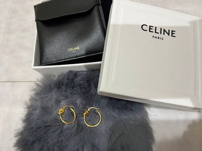 Celine Women Accessory Knot Earrings Gold Limited Edition VHTF Elegant Style Sop