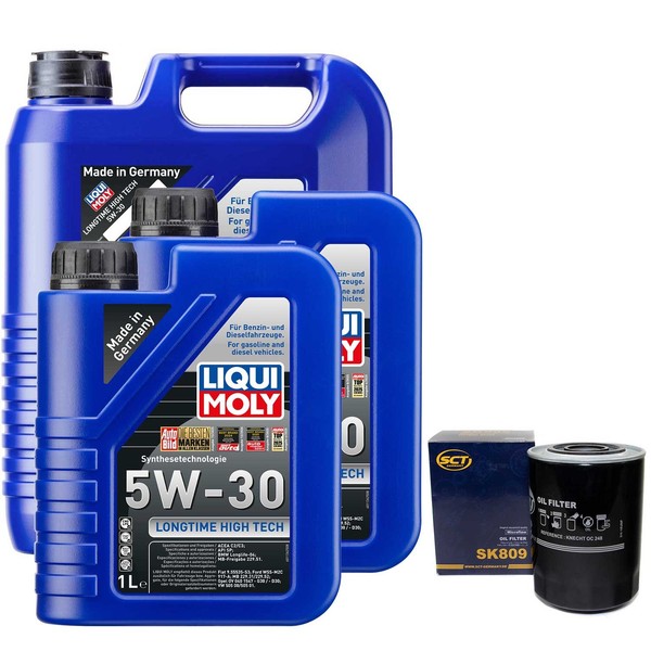 MotoröL Set High Tech 5W-30 Liqui Moly 7 Liter + ÖLfilter FüR Fiat Opel Renault-image