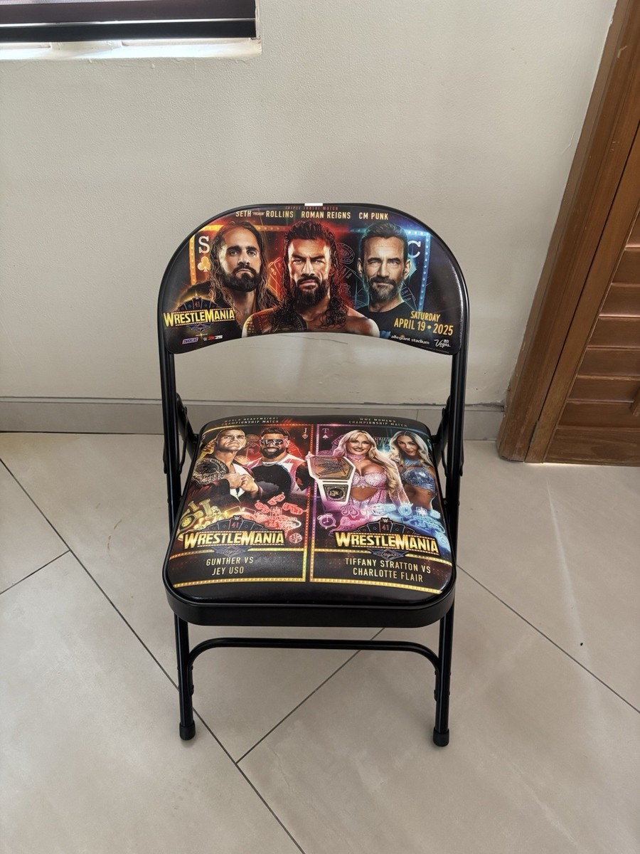 WWE WrestleMania 41 Official Night 1 Chair Authentic Roman Seth