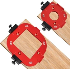 Router Corner Template, 2 Pack Router Jig with 8 Radius, Aluminum Alloy Route...