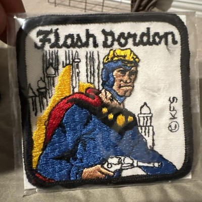 Vintage KFS FLASH GORDON Cartoon Comic Patch 50E8