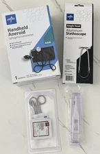  Blood Pressure Kit , Stethoscope, Suture Removal tray & KMP DIG. Thermometers 