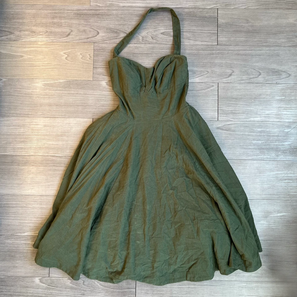 Vestido Anthropologie Niñas De Savoy Pana Rockabilly Vintage Halter Talla 4 Foto 3 de 4