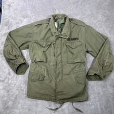 Vintage US Army M65 Field Jacket Mens SMALL SHORT Olive Green Cold Weather 70s