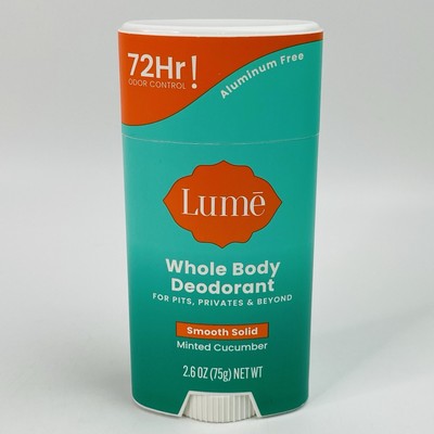 Lume Whole Body Smooth Solid Deodorant - MINTED CUCUMBER 2.6 Oz NEW!