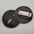 Round Leather Badge Holder For Star Shape Police Sheriff Highway Patrol Badge — photo 4