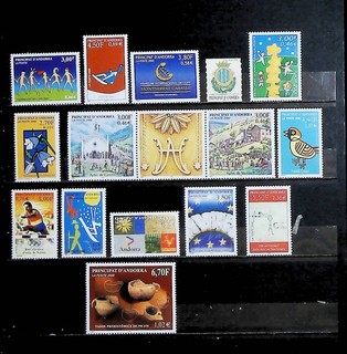 ANDORRE FRANCAIS LOT 15 TIMBRES NEUFS DE 2000. BONNE VALEUR