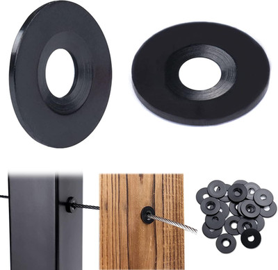 100 Pack Black Adhesive Sleeves for 1/8'' & 5/32'' Wire Rope Cable Railing